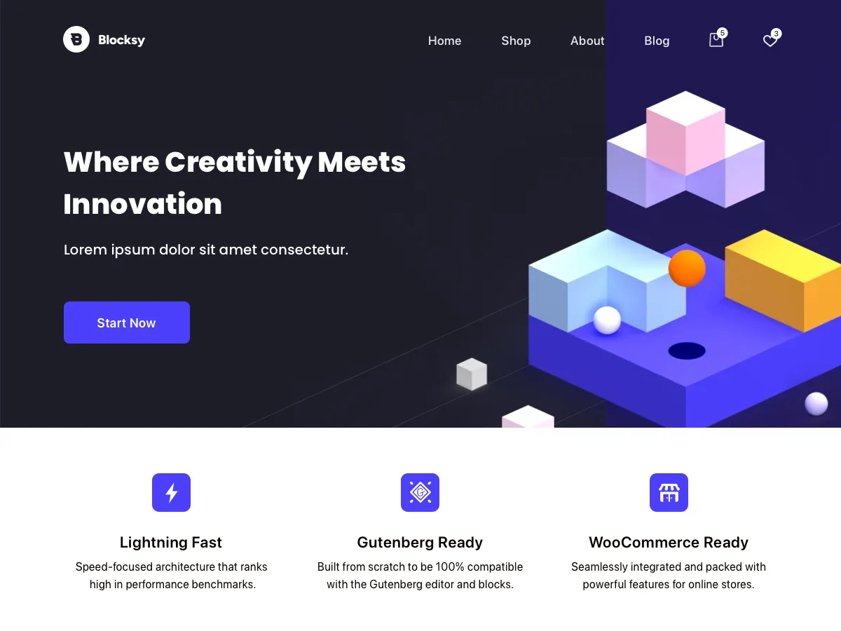 Blocksy official WordPress.org theme screenshot