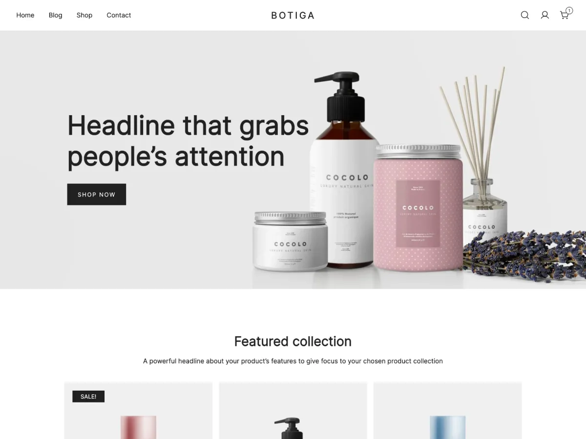 Botiga official WordPress.org theme screenshot