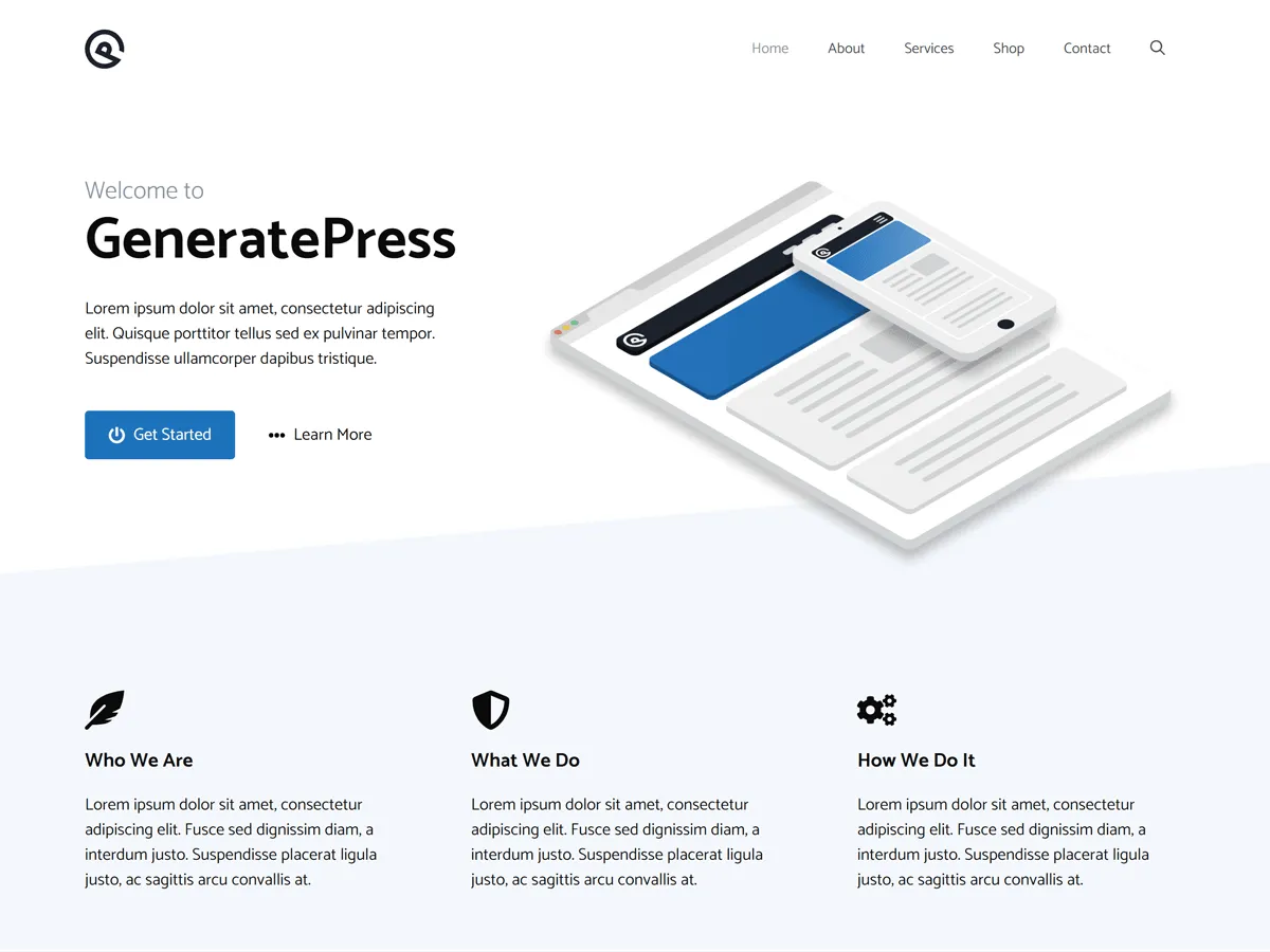 GeneratePress official WordPress.org theme screenshot