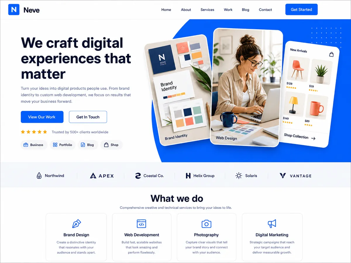 Neve official WordPress.org theme screenshot