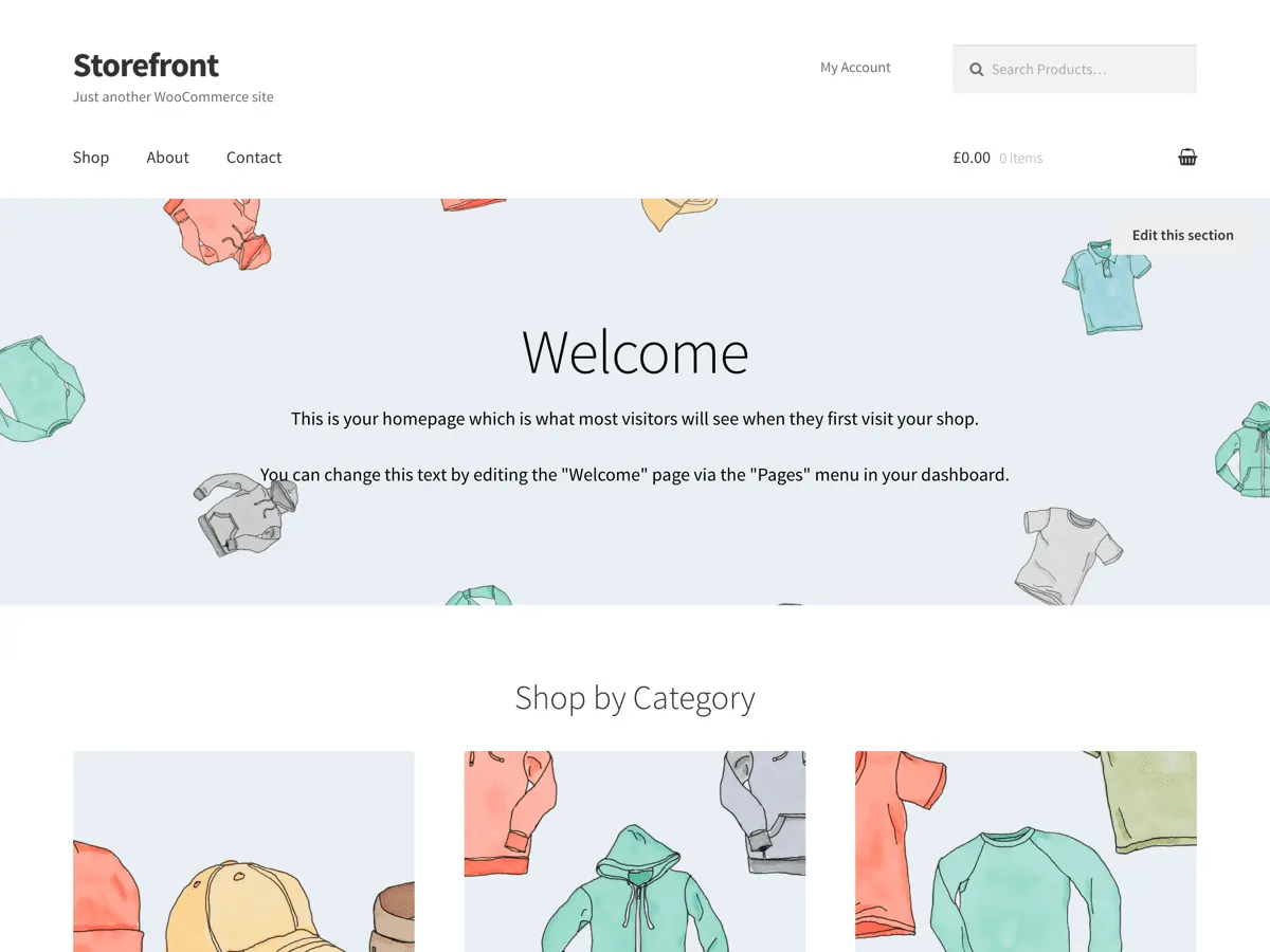 Storefront official WordPress.org theme screenshot
